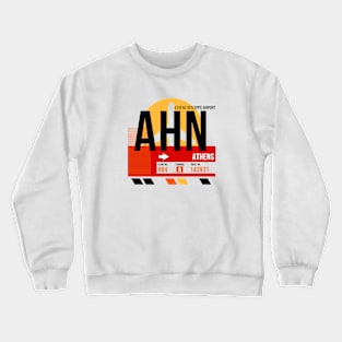 Athens (AHN) Georgia Airport // Sunset Baggage Tag Crewneck Sweatshirt